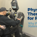 Physical therapist guiding a patient through exercise for pain relief at Active Rockland
