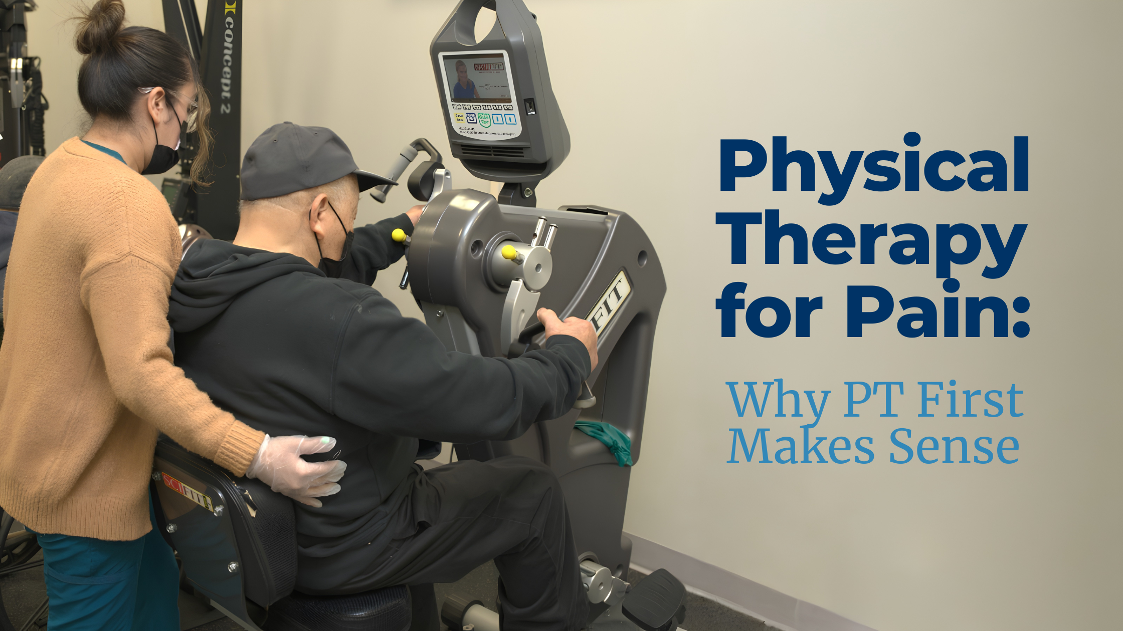 Physical therapist guiding a patient through exercise for pain relief at Active Rockland
